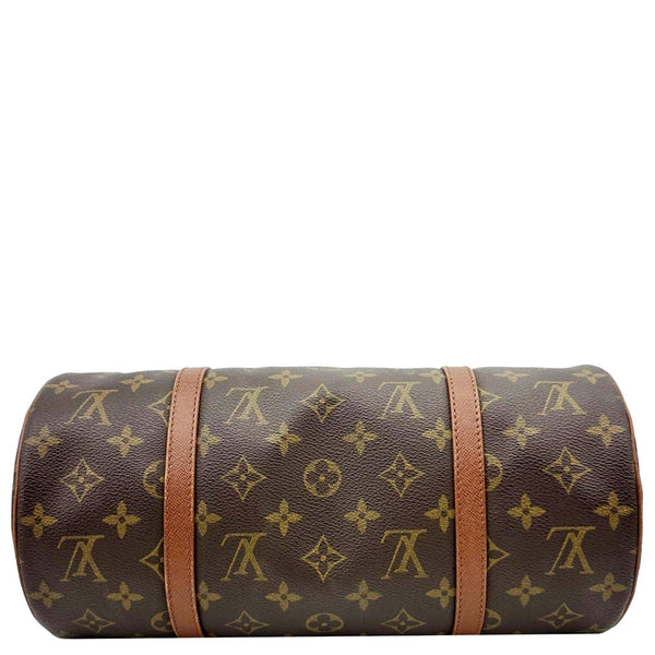 LOUIS VUITTON Papillon 30 Monogram Canvas Satchel Bag Brown