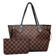 LOUIS VUITTON Neverfull PM Damier Ebene Tote Shoulder Bag Brown