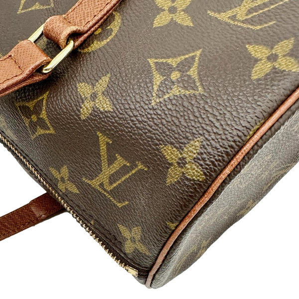 LOUIS VUITTON Papillon 30 Monogram Canvas Satchel Bag Brown