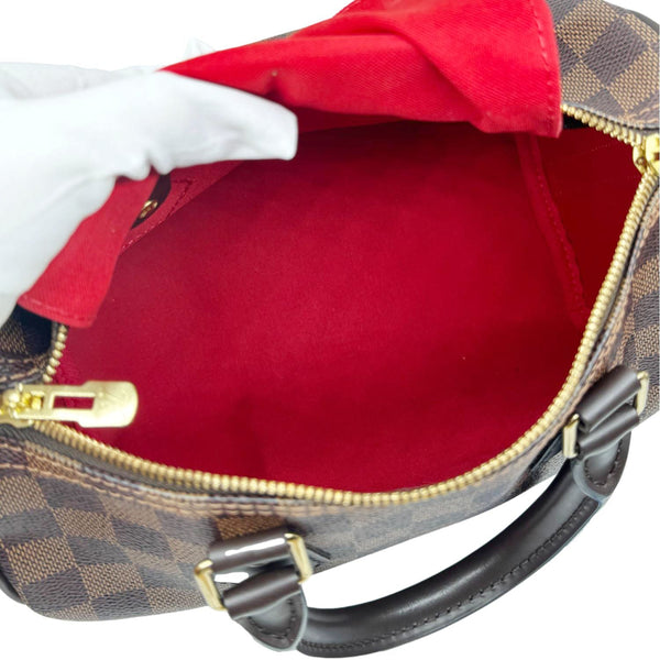 LOUIS VUITTON Speedy 25 Bandouliere Damier Ebene Shoulder Bag Brown