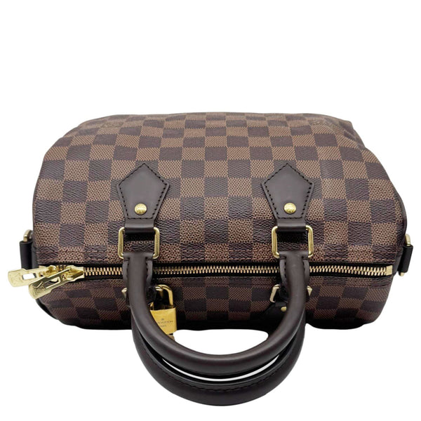 LOUIS VUITTON Speedy 25 Bandouliere Damier Ebene Shoulder Bag Brown