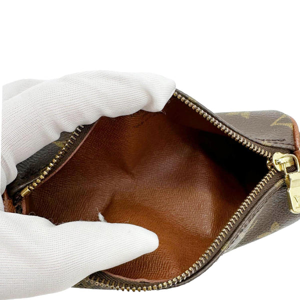 LOUIS VUITTON Papillon 30 Monogram Canvas Satchel Bag Brown