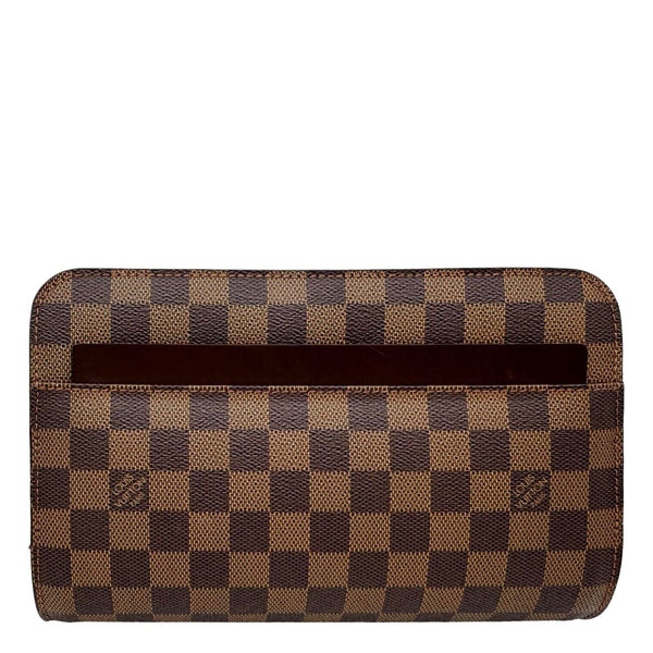 LOUIS VUITTON Saint Louis Damier Ebene Pochette Clutch Bag Brown