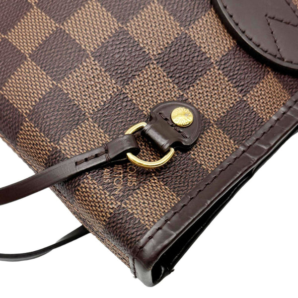 LOUIS VUITTON Neverfull PM Damier Ebene Tote Shoulder Bag Brown