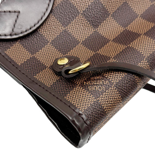 LOUIS VUITTON Neverfull PM Damier Ebene Tote Shoulder Bag Brown