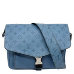 LOUIS VUITTON Taigarama Messengerama Denim Messenger Bag Blue