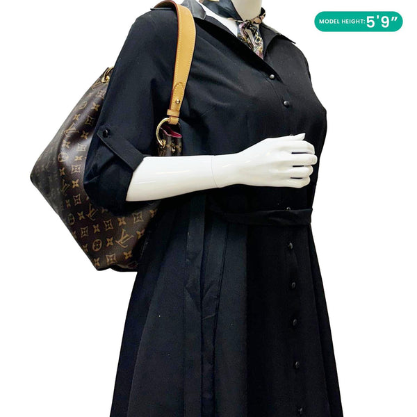 LOUIS VUITTON Graceful MM Monogram Canvas Shoulder Bag Brown