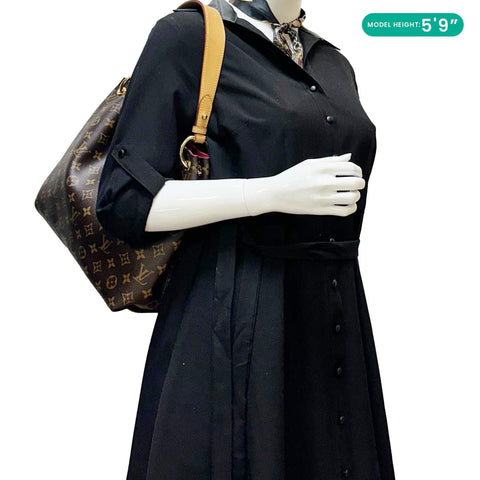 LOUIS VUITTON Graceful MM Monogram Canvas Shoulder Bag Brown