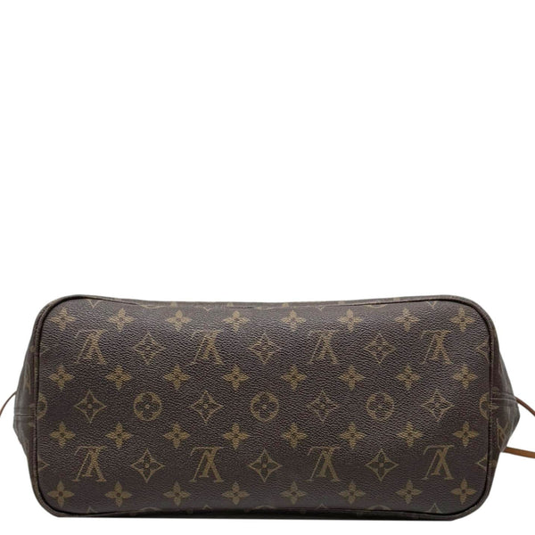 LOUIS VUITTON Neverfull MM Monogram Canvas Tote Bag Brown