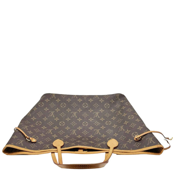 LOUIS VUITTON Neverfull MM Monogram Canvas Tote Bag Brown