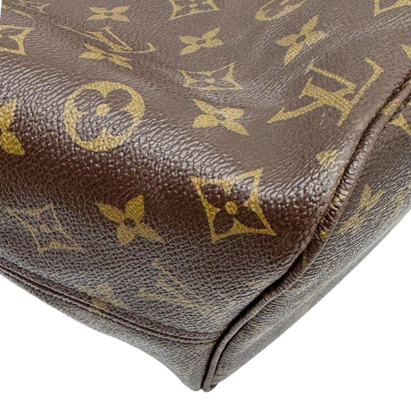 LOUIS VUITTON Neverfull MM Monogram Canvas Tote Bag Brown