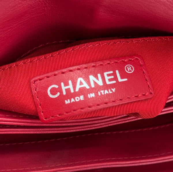 CHANEL Tramezzo Flap Quilted Calfskin Leather Crossbody Bag Red