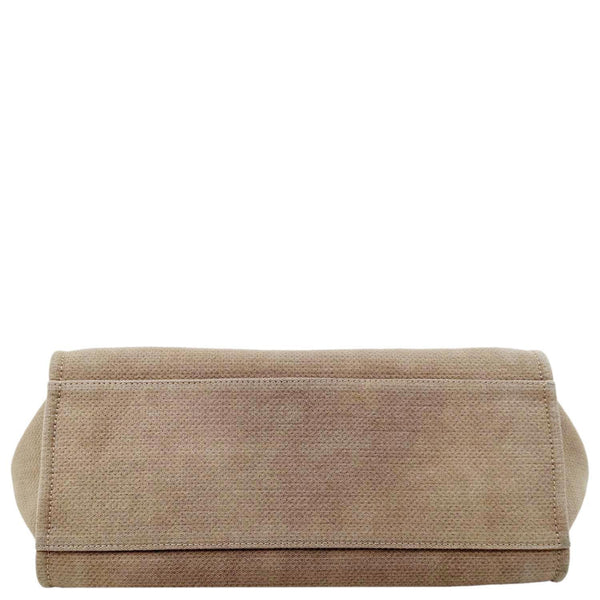 CHANEL Deauville Large Raffia Shopping Tote Bag Tan