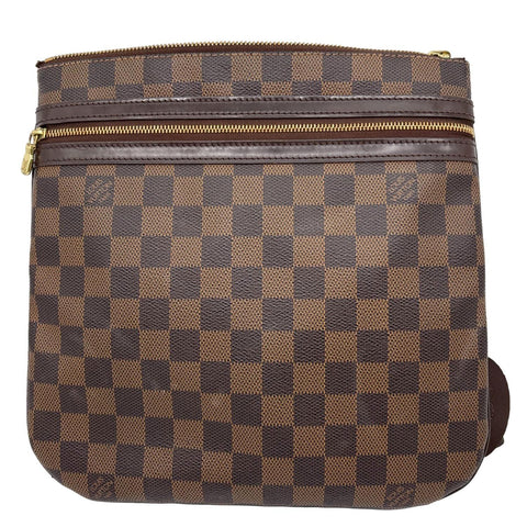 LOUIS VUITTON Pochette Bosphore Damier Ebene Crossbody Bag Brown
