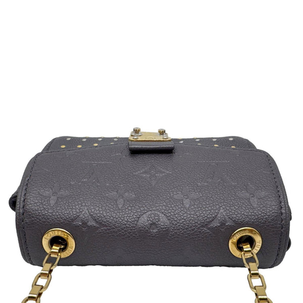 LOUIS VUITTON Saint Germain BB Studded Monogram Empreinte Leather Shoulder Bag Grey