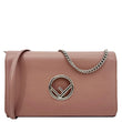 FENDI Vitello Cruise F Leather Wallet on Chain English Rose