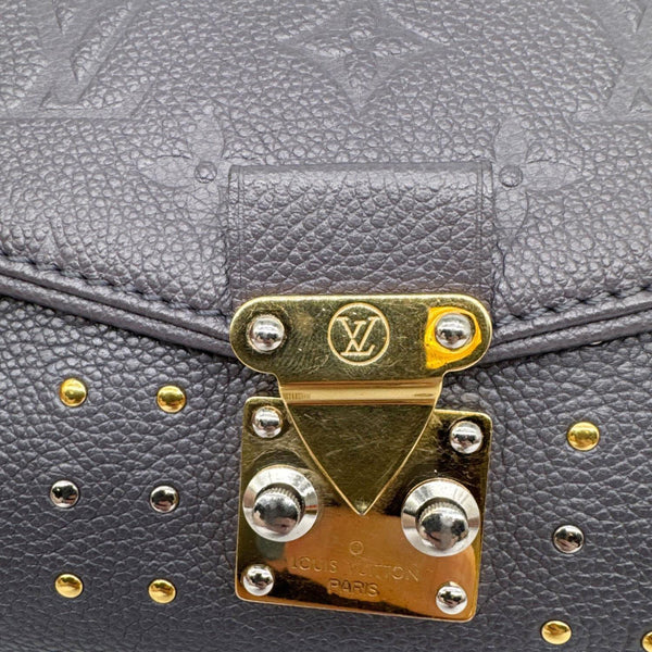 LOUIS VUITTON Saint Germain BB Studded Monogram Empreinte Leather Shoulder Bag Grey