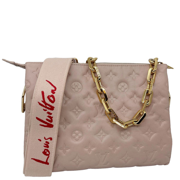 LOUIS VUITTON Fall In Love Coussin Monogram Embossed Shoulder Bag Light Pink