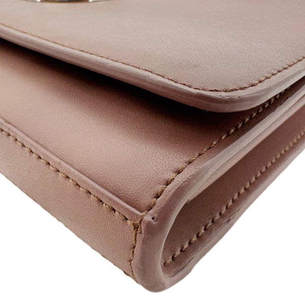 FENDI Vitello Cruise F Leather Wallet on Chain English Rose