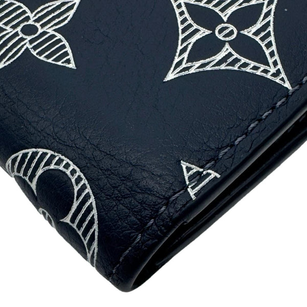 LOUIS VUITTON Monogram Shadow Pocket Organizer Navy Blue