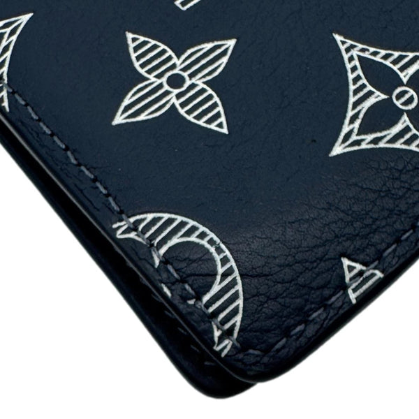 LOUIS VUITTON Monogram Shadow Pocket Organizer Navy Blue