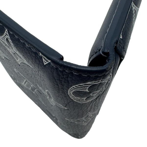 LOUIS VUITTON Monogram Shadow Pocket Organizer Navy Blue