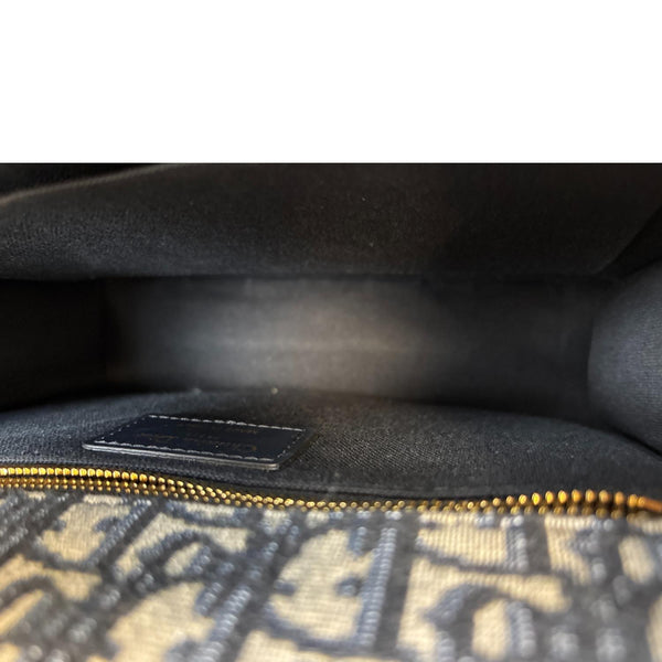 CHRISTIAN DIOR 30 Montaigne Oblique Jacquard Crossbody Bag Navy Blue