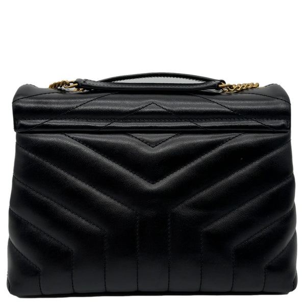 YVES SAINT LAURENT Loulou Quilted Calfskin Leather Shoulder Bag Black