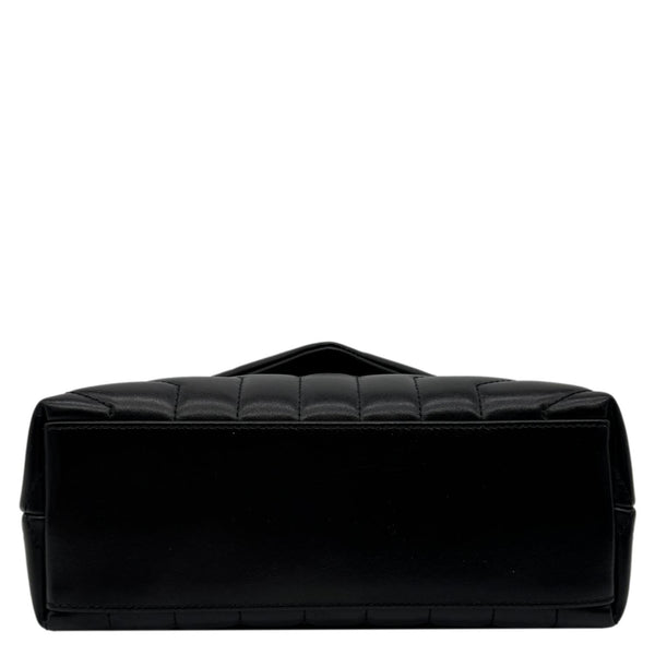YVES SAINT LAURENT Loulou Quilted Calfskin Leather Shoulder Bag Black