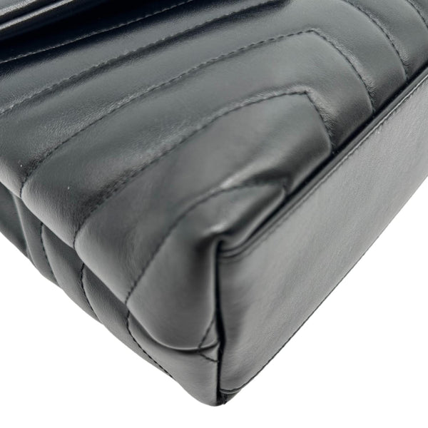 YVES SAINT LAURENT Loulou Quilted Calfskin Leather Shoulder Bag Black