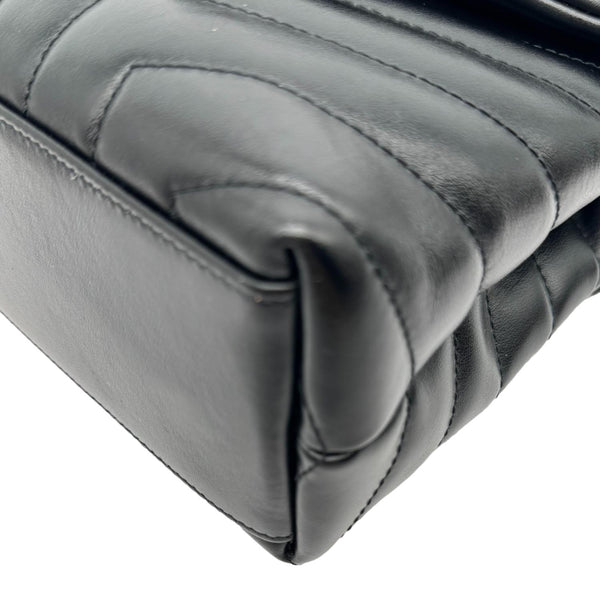 YVES SAINT LAURENT Loulou Quilted Calfskin Leather Shoulder Bag Black
