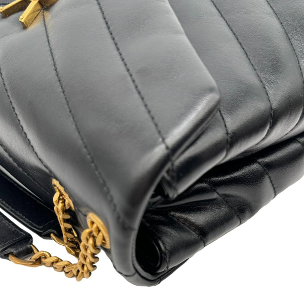 YVES SAINT LAURENT Loulou Quilted Calfskin Leather Shoulder Bag Black