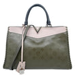 LOUIS VUITTON Very Zipped Monogram Leather Tote Shoulder Bag Green