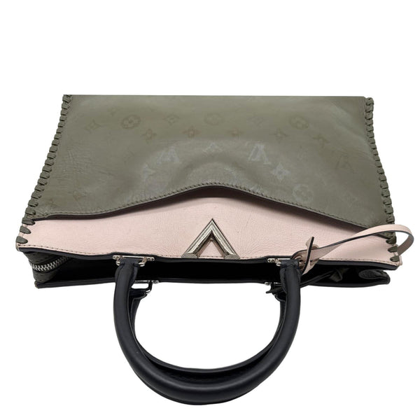 LOUIS VUITTON Very Zipped Monogram Leather Tote Shoulder Bag Green