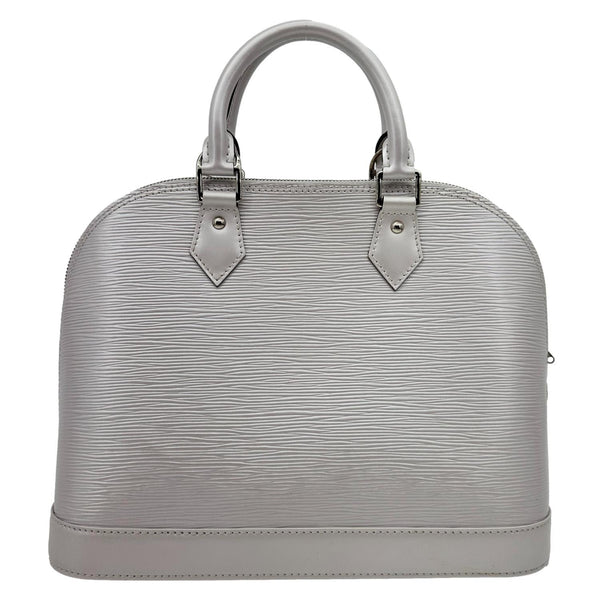LOUIS VUITTON Alma PM Epi Leather Satchel Bag Purple