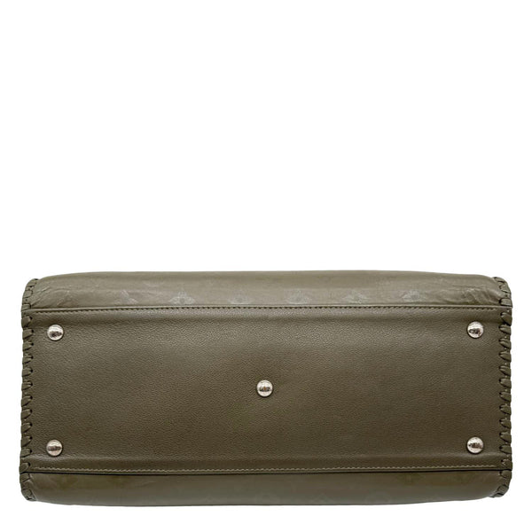 LOUIS VUITTON Very Zipped Monogram Leather Tote Shoulder Bag Green