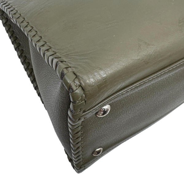 LOUIS VUITTON Very Zipped Monogram Leather Tote Shoulder Bag Green