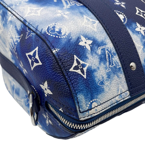 LOUIS VUITTON City Keepall Bandouliere Monogram Bandana Leather Shoulder Bag Blue
