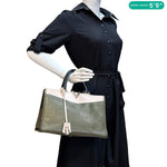 LOUIS VUITTON Very Zipped Monogram Leather Tote Shoulder Bag Green