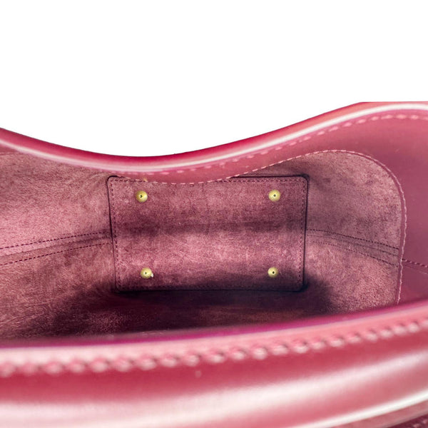 YVES SAINT LAURENT Le 37 Mini Shiny Leather Bucket Bag Burgundy