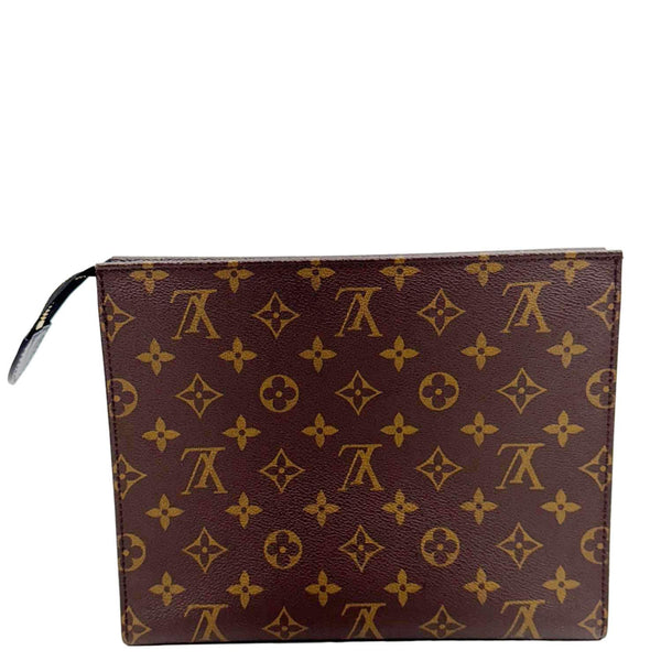 LOUIS VUITTON Toilette 26 Poche Monogram Canvas Pouch Brown
