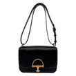 GUCCI Siena Leather Shoulder Bag Black 846705
