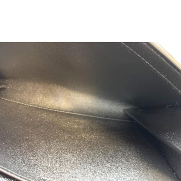 YVES SAINT LAURENT Uptown Grain De Poudre Embossed Leather Crossbody Chain Wallet Black