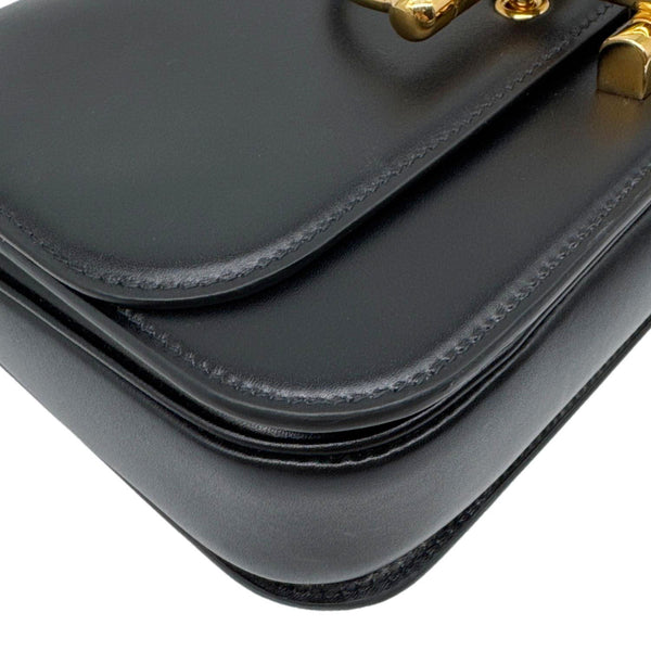GUCCI Siena Leather Shoulder Bag Black 846705