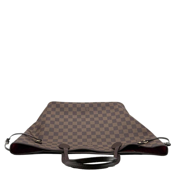LOUIS VUITTON Neverfull MM Damier Ebene Tote Bag Brown