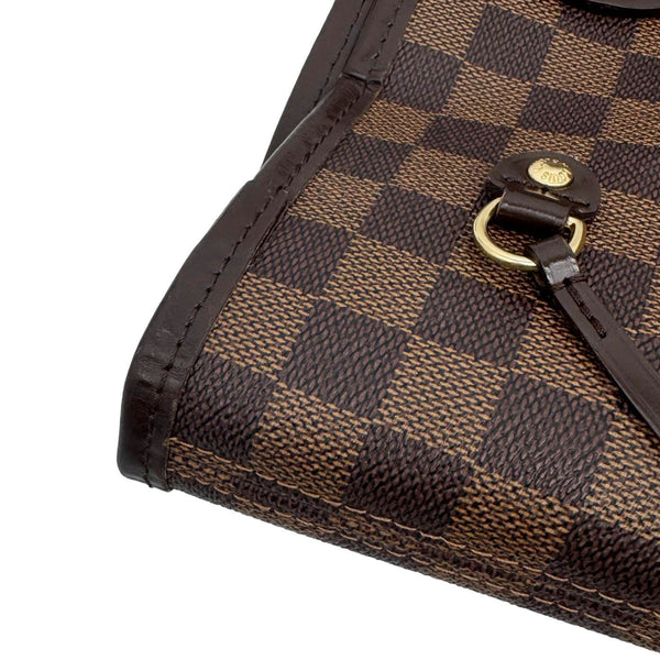 LOUIS VUITTON Neverfull MM Damier Ebene Tote Bag Brown
