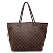 LOUIS VUITTON Neverfull MM Damier Ebene Tote Bag Brown