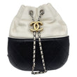 CHANEL Gabrielle Quilted Leather Bucket Bag Bicolor