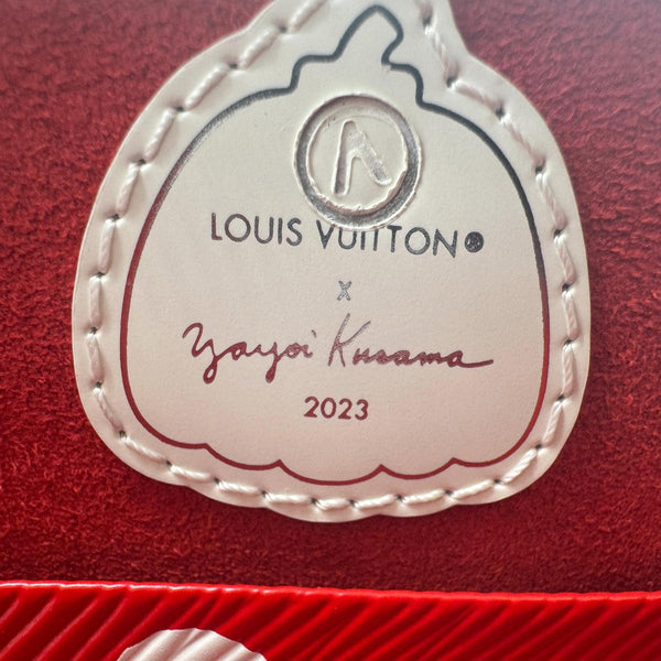 LOUIS VUITTON x YK Alma BB Infinity Dots Epi Leather Satchel Crossbody Bag White