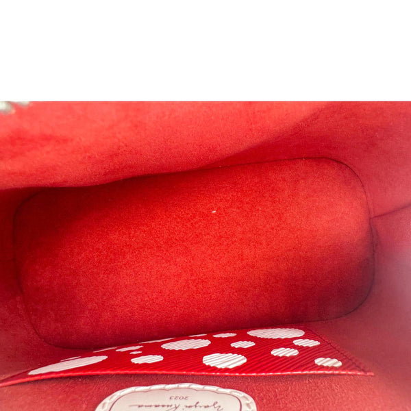 LOUIS VUITTON x YK Alma BB Infinity Dots Epi Leather Satchel Crossbody Bag White